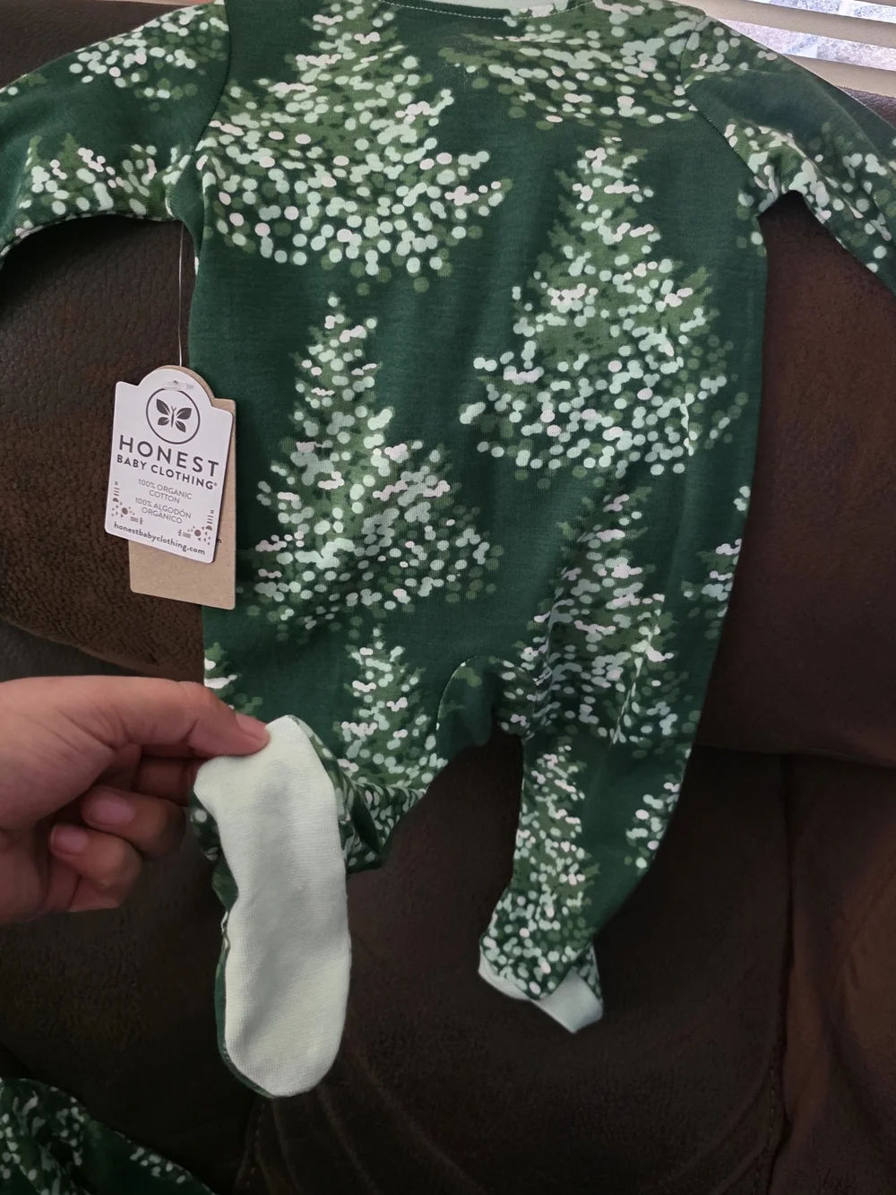 NEST Fragrances Green Botanical Print Footed One-Piece